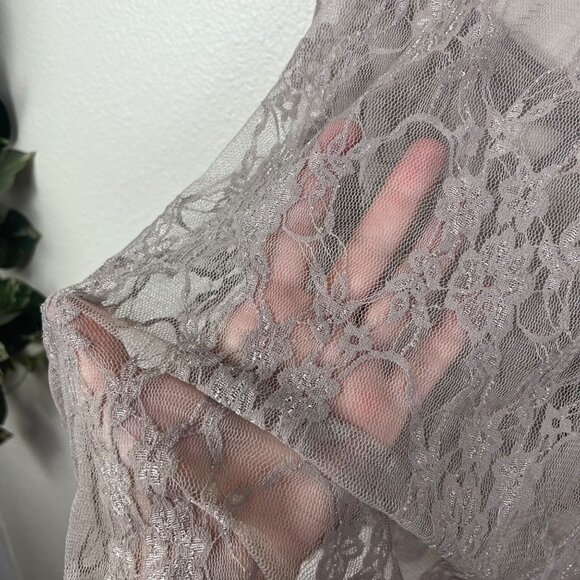 H.I.P. Buckle Sheer Lace Stitched Tank Top Purple Mauve NWT Women’s Size XS - Picture 6 of 8